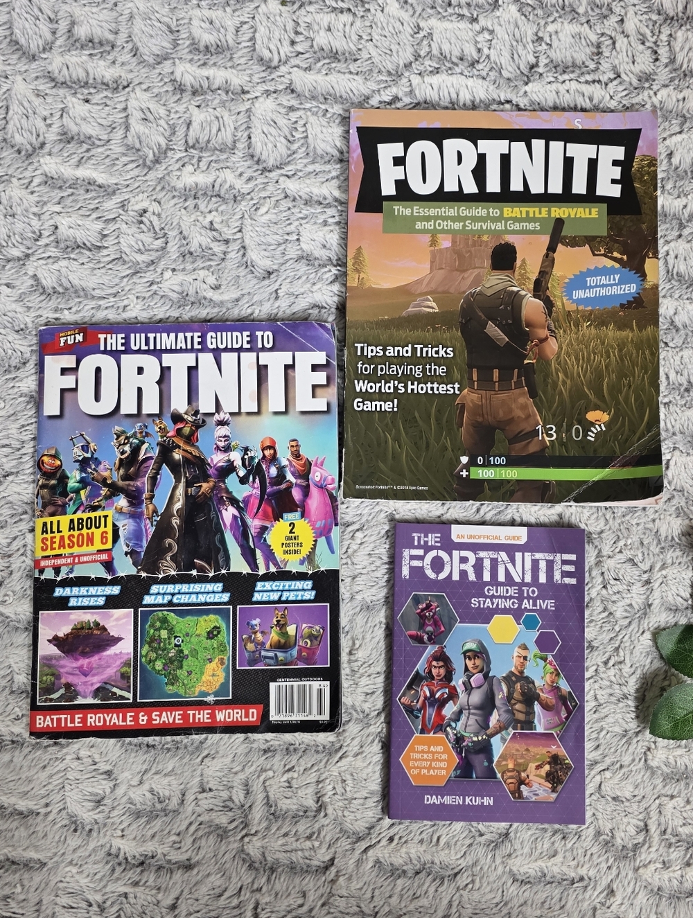 Fortnite Literature Guides, Lot of 3 Books Magazines